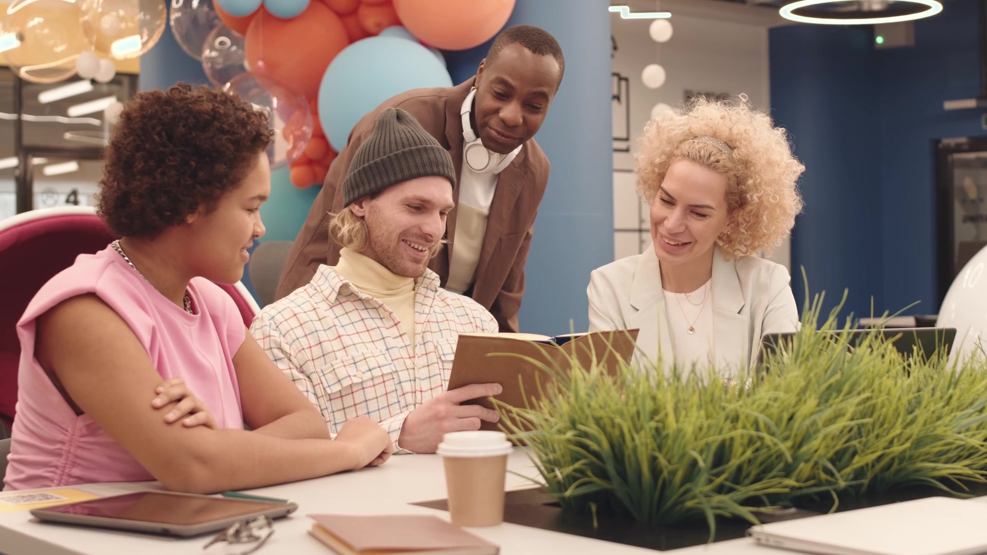 Licensed illustrative footage of people developing creative ideas