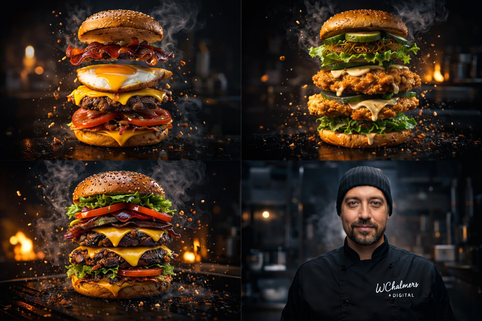 Deconstructed Burger Series with Chef